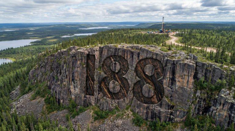 Infini Resources Ltd-I88-Rock formation with "188" in wilderness.