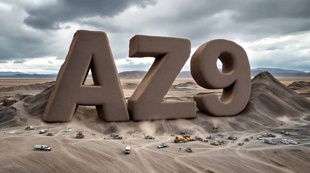 Asianbatterymet Plc Chess Depositary Interests 1:1-AZ9-AZ9 in desert landscape, vehicles nearby.