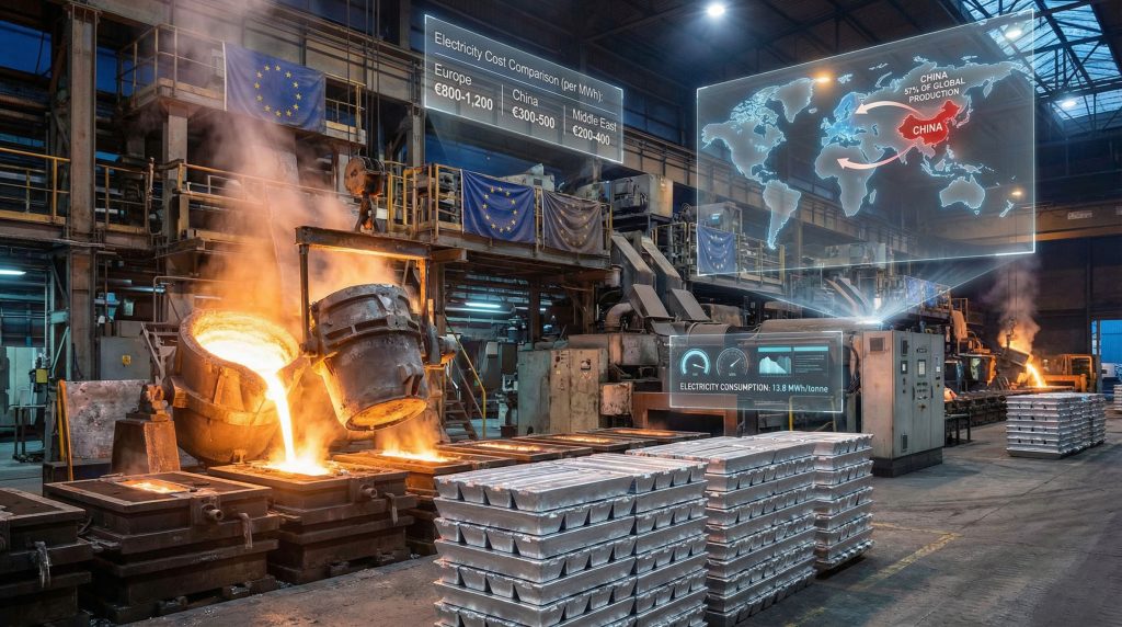 European aluminium industry facing structural decline.