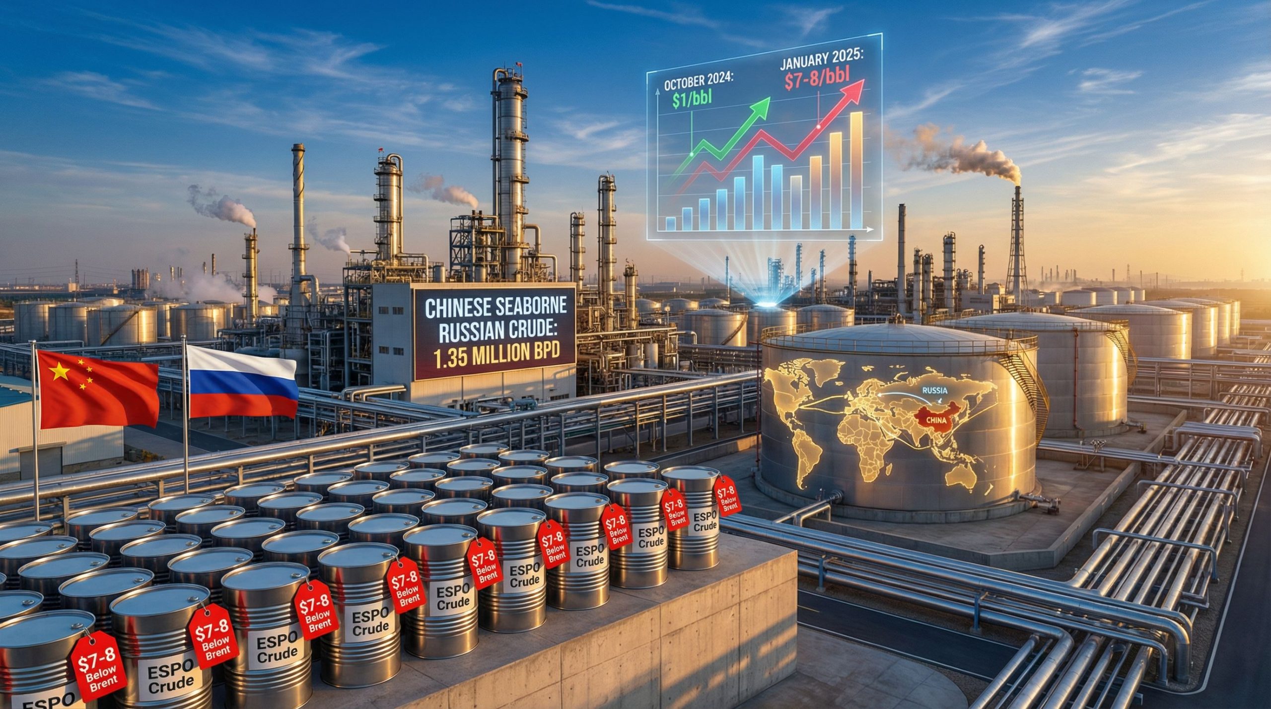 Chinese Teapots Buy Russian ESPO Crude at Record Discounts