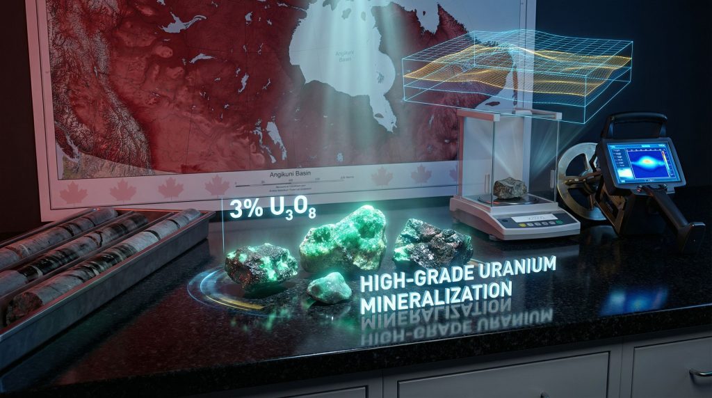 High-grade uranium discoveries at Angilak exhibit.