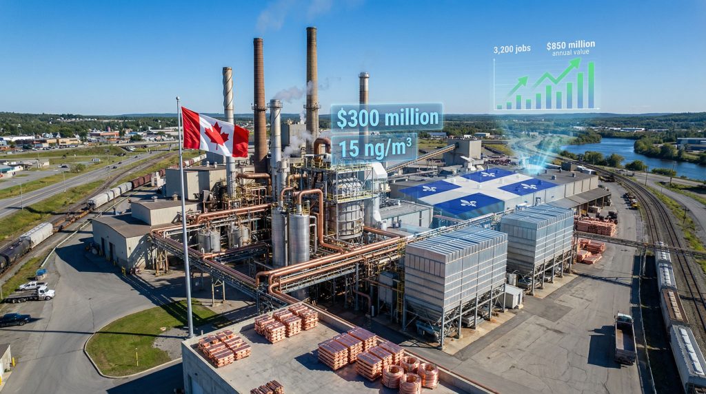Horne Smelter regulatory uncertainty, economic impact.