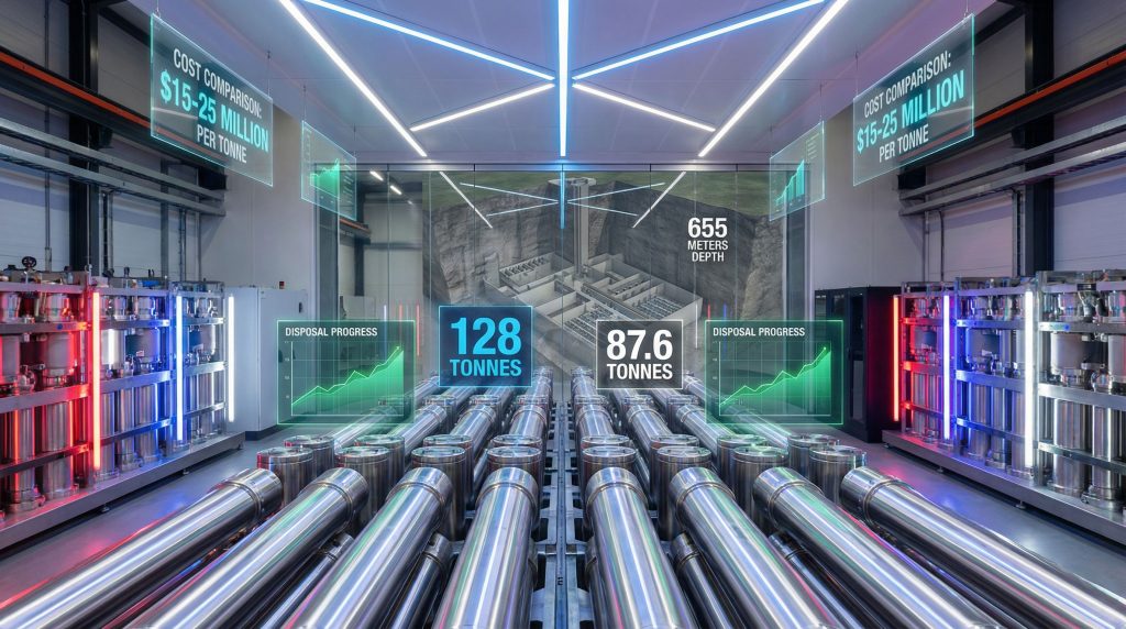 High-tech facility illustrating plutonium disposal programme.