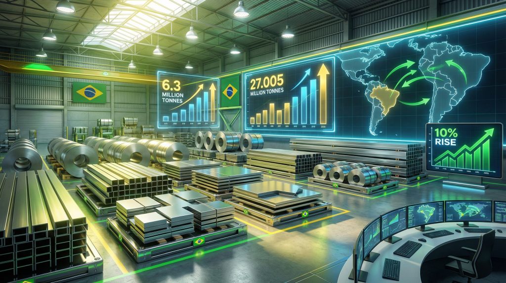 Brazilian steel imports forecast 2026 depicted.