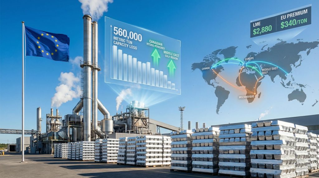 European aluminum supply strategy amidst Mozal shutdown.