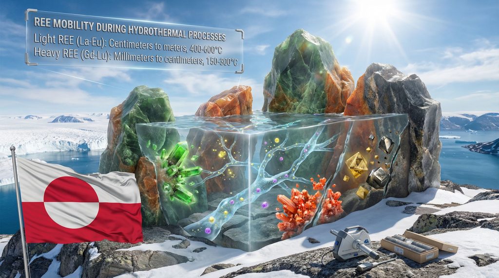 Greenland landscape illustrating hydrothermal element reworking.