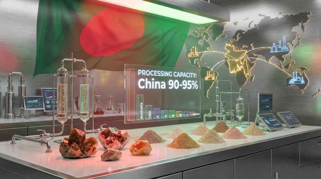 Bangladesh rare earth processing bottleneck illustrated.