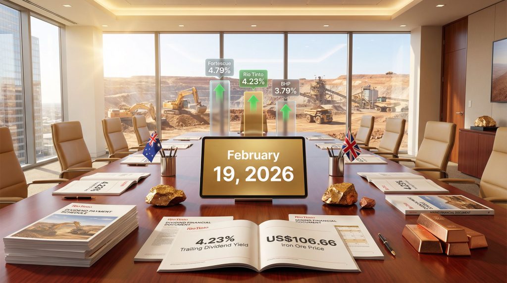 Rio Tinto dividend dates meeting room.