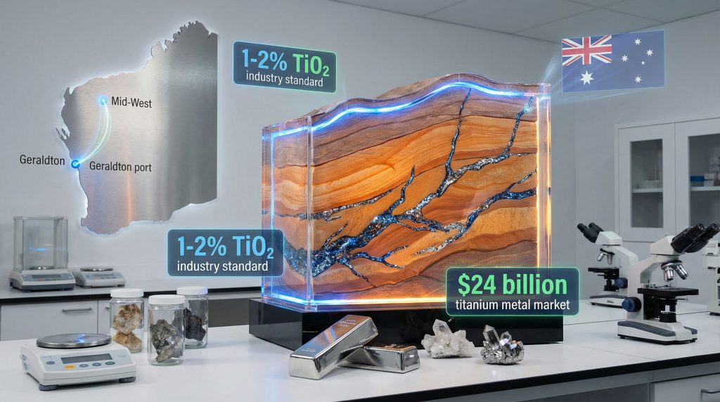 Titanium discovery in Western Australia visualization.