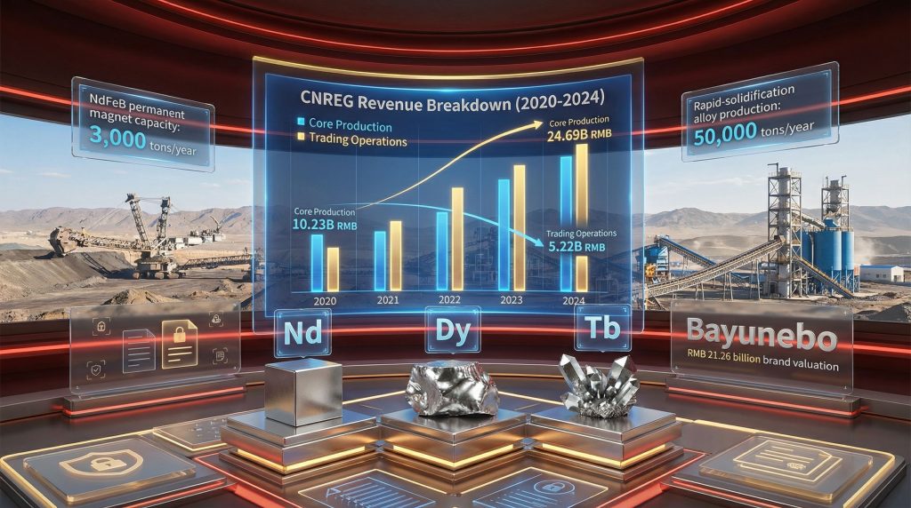 China Northern Rare Earth strategic control graphics.