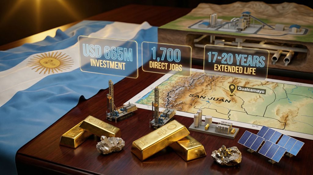 RIGI para mina de oro Gualcamayo, investment illustration.