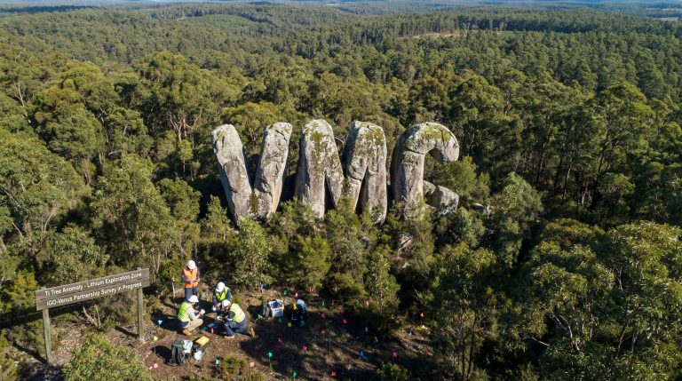 Venus Metals Corporation Ltd-VMC-Lithium exploration team working near VMC rocks.