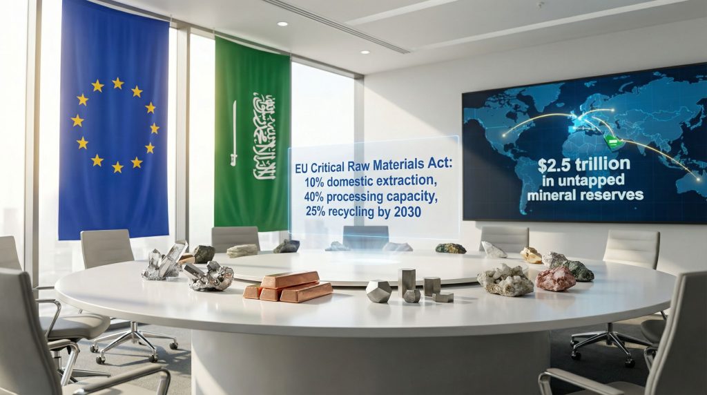 EU–Saudi roundtable focusing on mineral resources.