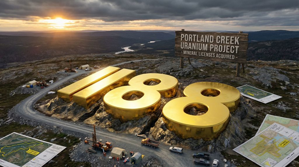 Infini Resources Ltd-I88-Portland Creek Uranium Project at sunset.