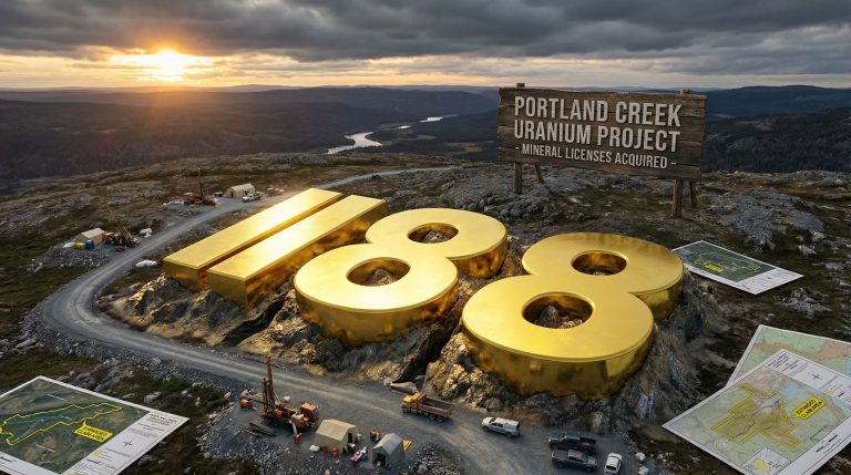 Infini Resources Ltd-I88-Portland Creek Uranium Project at sunset.