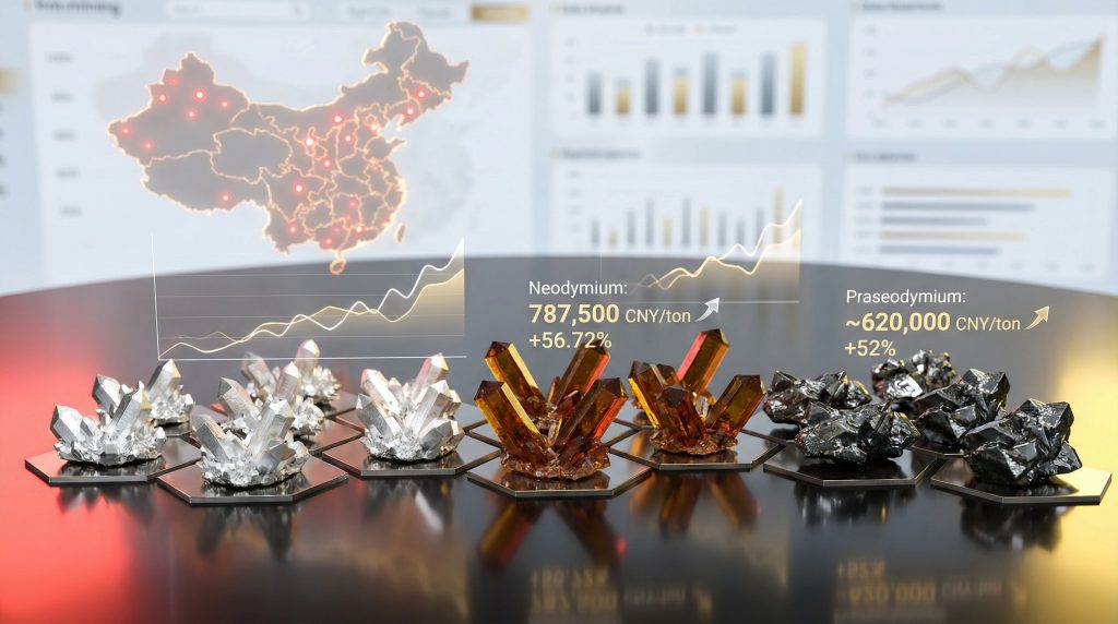 China rare earth price index rises.