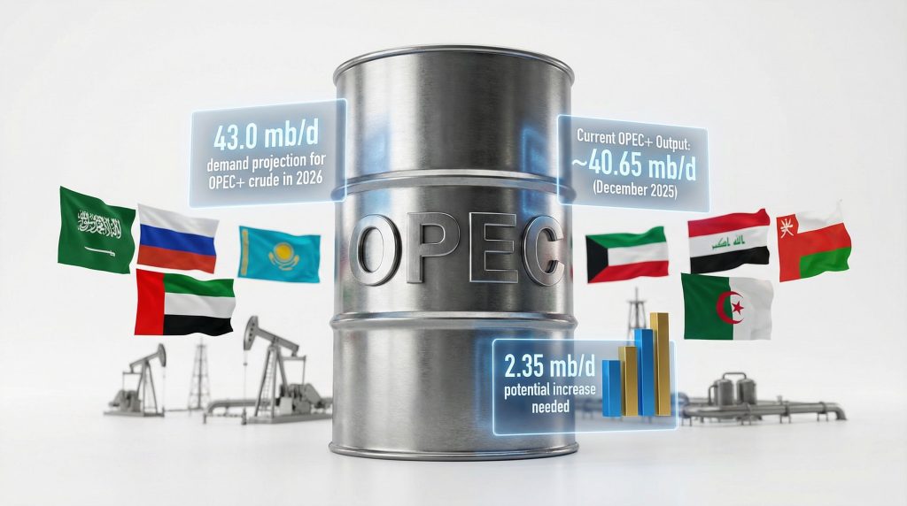 OPEC oil output December 2026 projections.