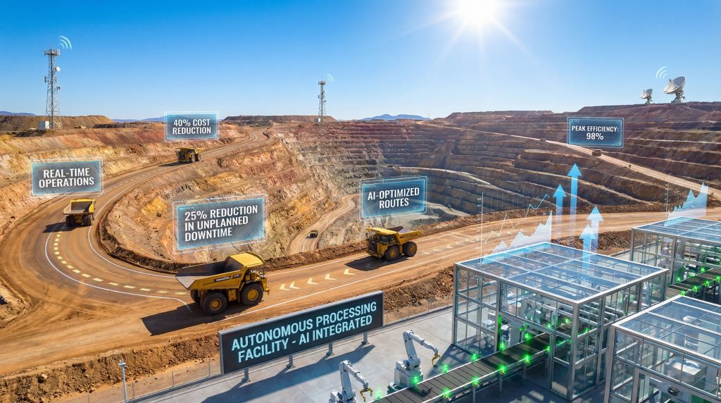 AI in mining operations enhances efficiency.
