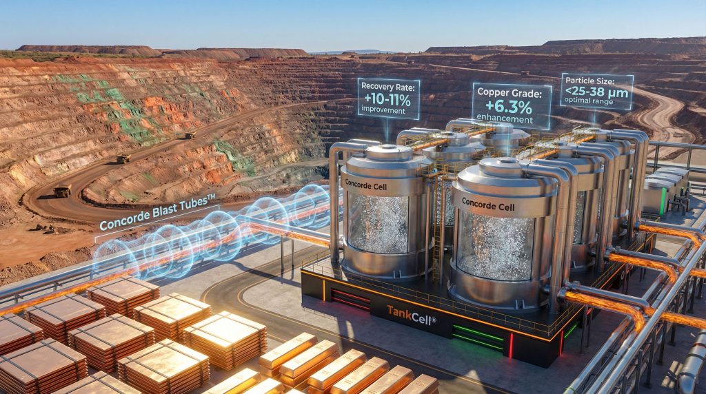 Concorde Cell technology enhances Lumwana copper yield.