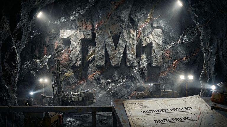 Terra Metals Ltd-TM1-Mining scene with TM1 logo, machinery.