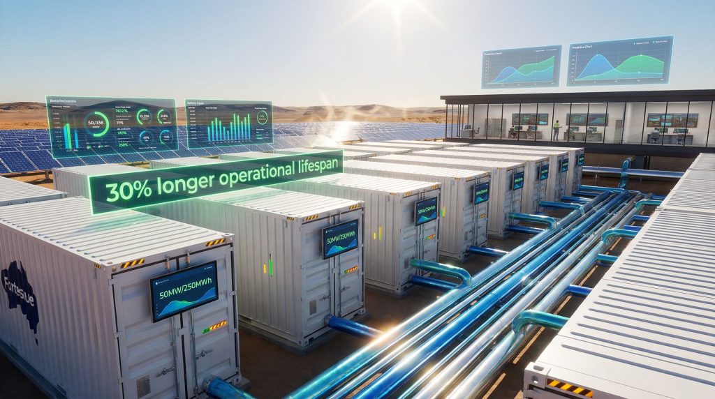 Fortescue battery intelligence capabilities enhance energy efficiency.