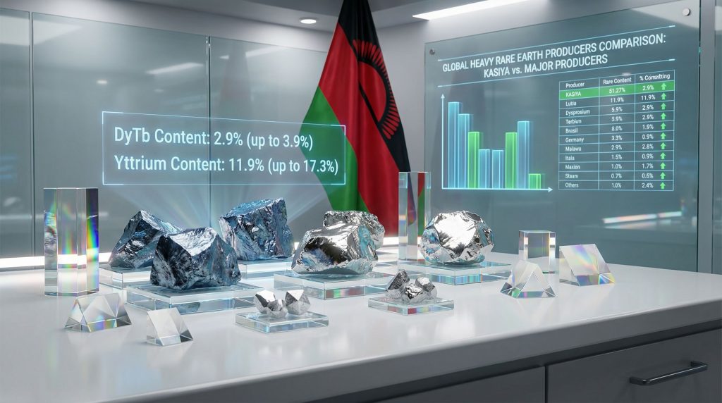 Heavy rare earth elements comparison at Kasiya.