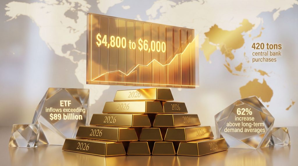 Gold price prediction 2026: upward trend.
