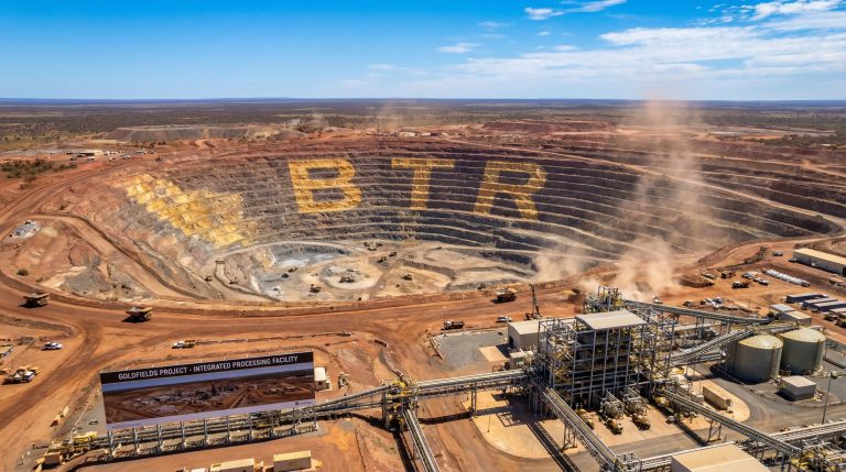 Brightstar Resources Ltd-BTR-BTR Goldfields mining project aerial view.