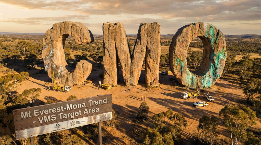 Cosmo Metals Ltd-CMO-VMS Target Area rock formation landscape.