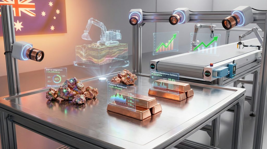 BHP uses artificial intelligence for mining efficiency.