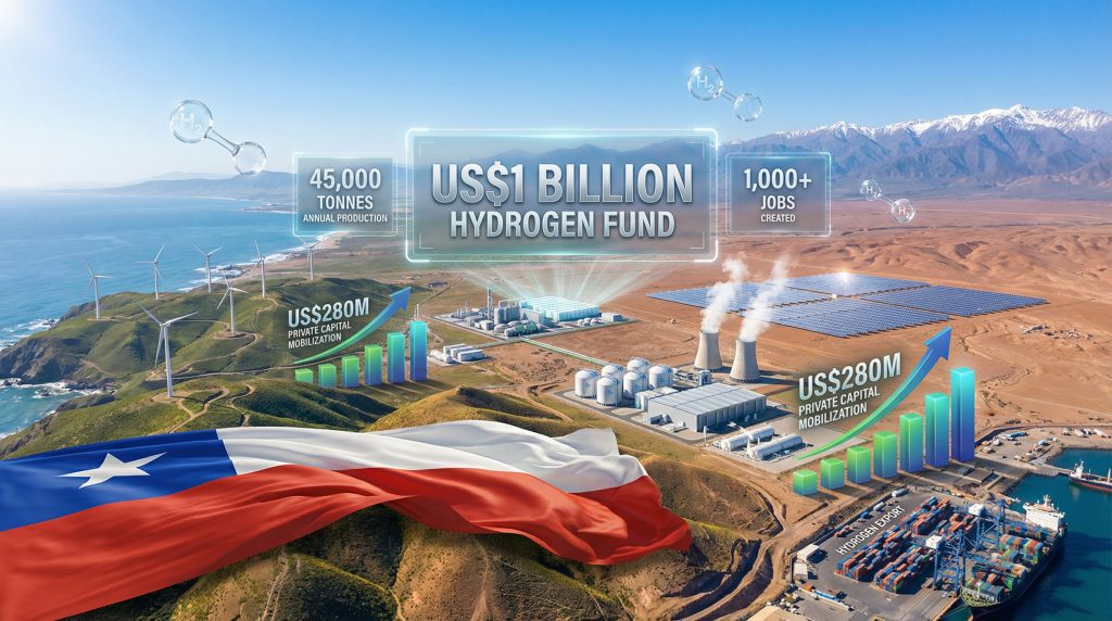 Chile's Corfo hydrogen project grants visualized.