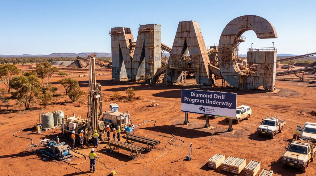 Magmatic Resources Ltd-MAG-Mining drill program at industrial site.