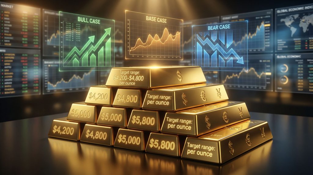 Gold forecast for 2026: Bullish vs Bearish.