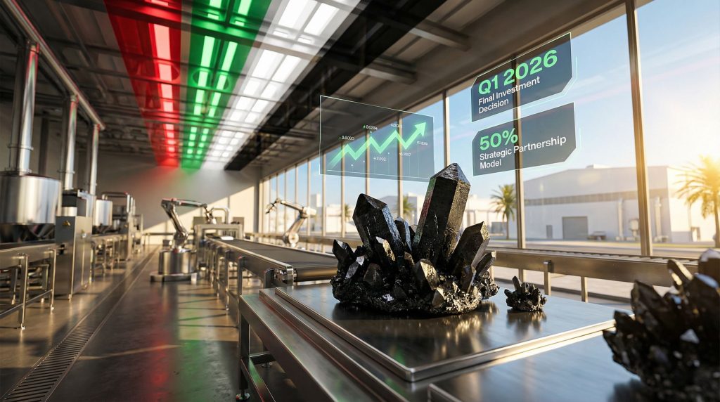 NextSource Materials financing futuristic battery facility.