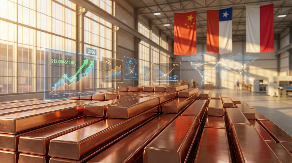 Copper price forecast amid tightening supply, visual charts.
