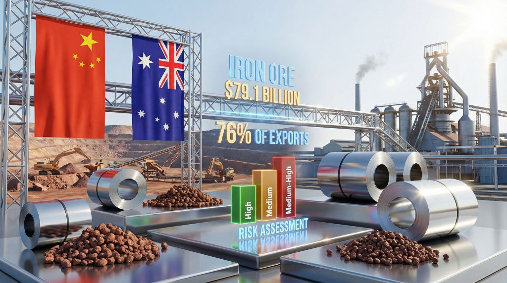 China-Australia steel trade tensions visualized.