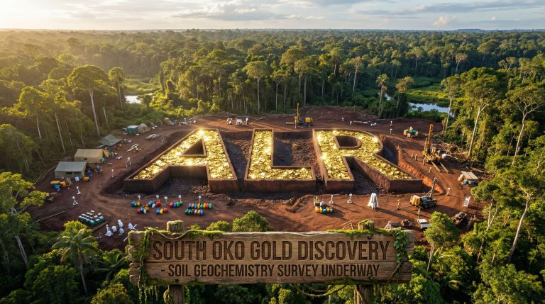 Altair Minerals Ltd-ALR-South Oko gold discovery site aerial.