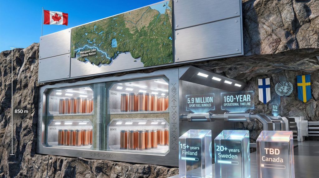 Canada regulatory approval spent fuel repository illustration.