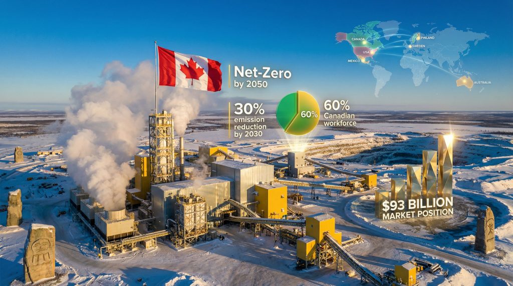 Canadian mining facility with sustainability targets.