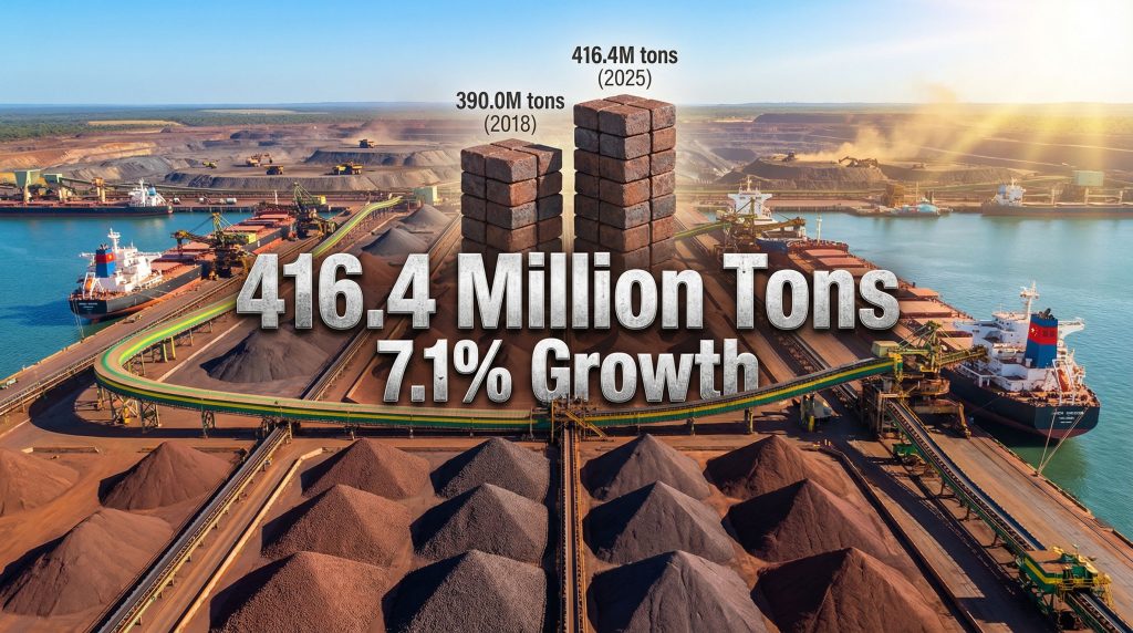 Brazil's iron ore exports increase by 2025.
