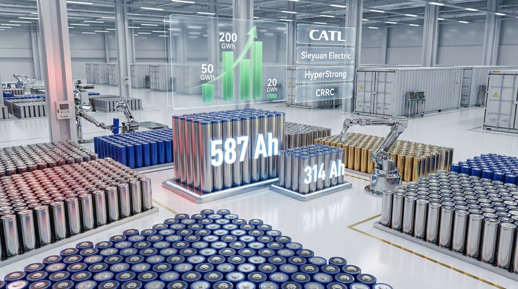 CATL energy storage agreement with battery display.