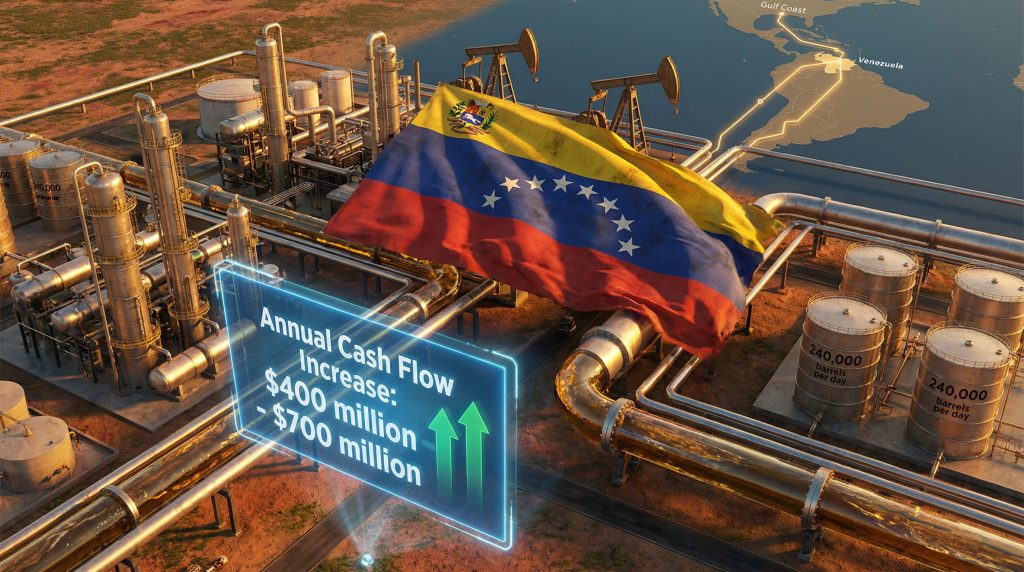 Venezuelan oil facilities boosting Chevron cash flow.
