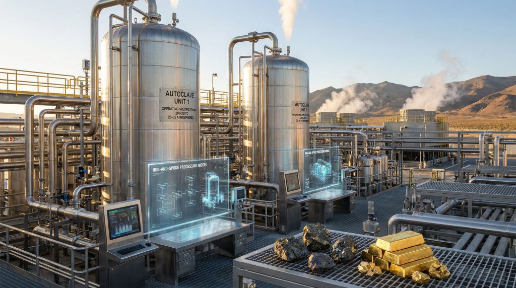 Autoclave facility in Nevada gold processing.