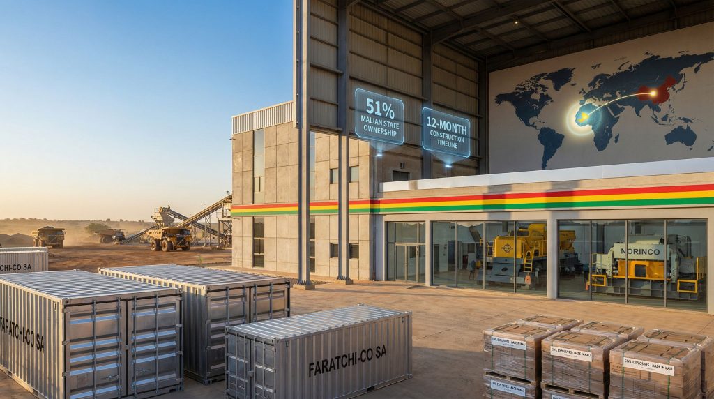 Mali takes stake in explosives facility.