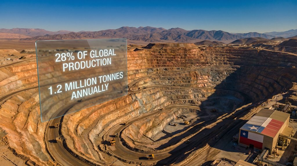 Escondida copper mine operation in Chile.