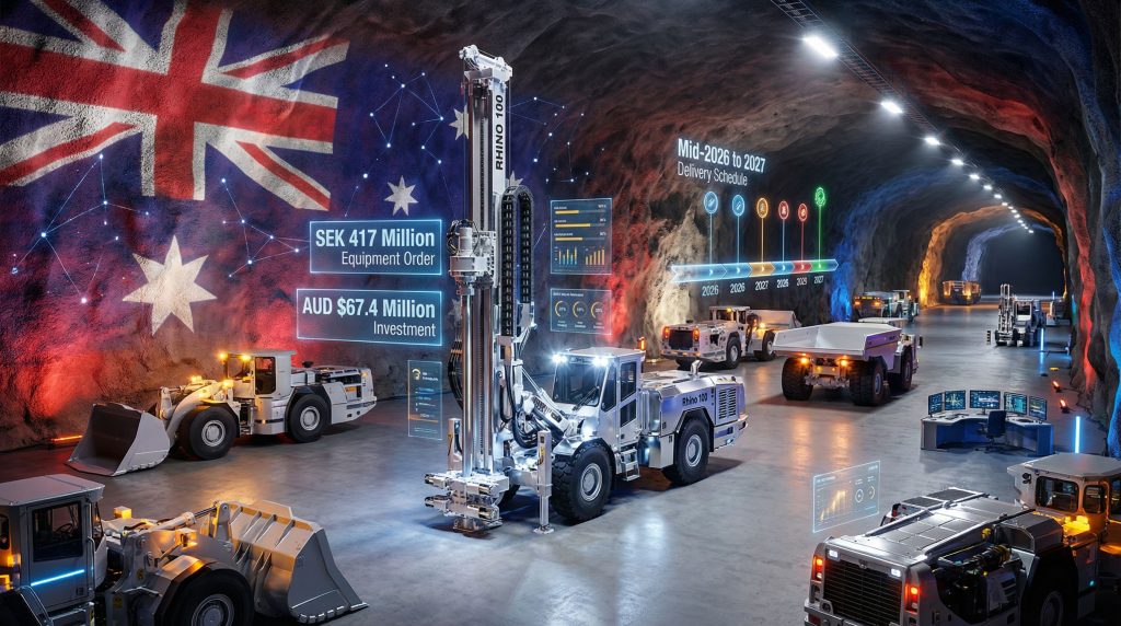 Sandvik equipment in underground Cowal Gold mine.