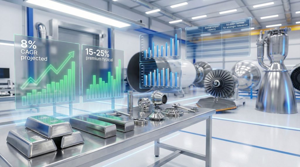 Nickel Industries SpaceX partnership: futuristic manufacturing facility.