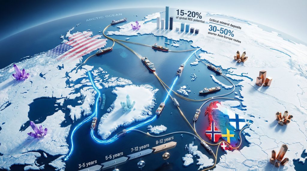 Arctic supply chain routes and diversification.