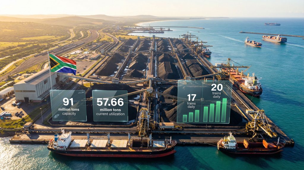 Richards Bay coal export statistics at port.