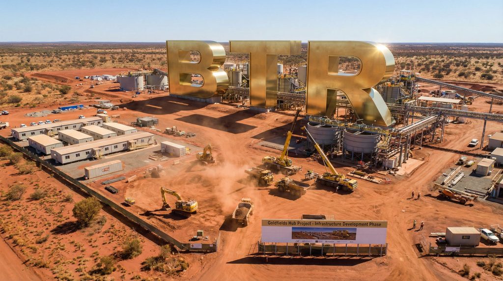 Brightstar Resources Ltd-BTR-BTR industrial site with construction machinery.